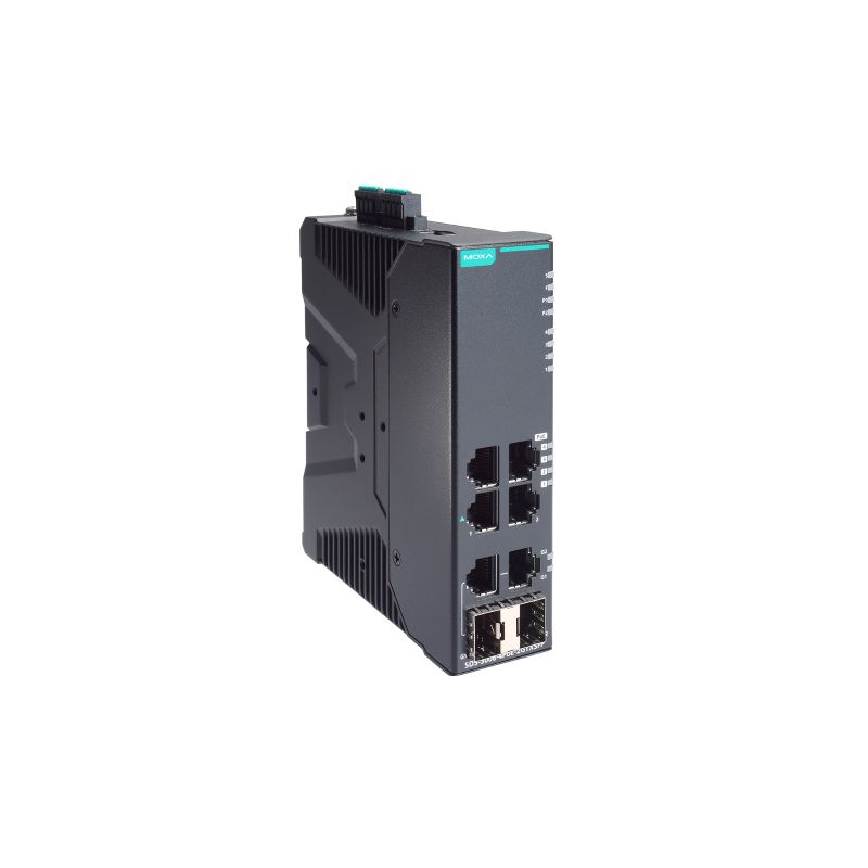 Moxa SDS-3006-4PoE-2GTXSFP 工業級 6埠 4PoE+ 智慧型乙太網路交換器
